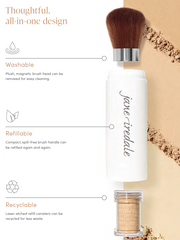 Load image into Gallery viewer, Jane Iredale - Amazing Base Loose Mineral Powder Foundation Refillable Brush (includes 2 refills!) - Totally Refreshed Steam and Spa