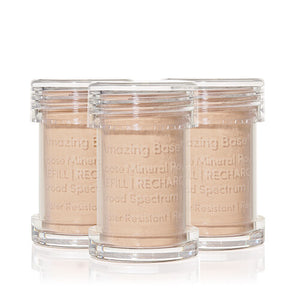 Amazing Base Loose Mineral Powder Refillable Brush 3-Pack *Refills* - Totally Refreshed Steam and Spa
