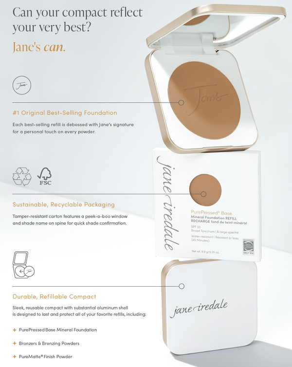 PURE PRESSED POWDER REFILLABLE COMPACT - Totally Refreshed Steam and Spa